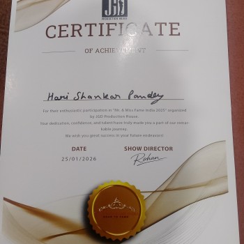 Certificate of Jgd production house